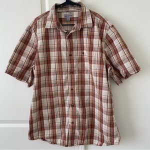 Carhartt Mens Relaxed Fit Plaid Cotton Short Sleeve Shirt size XL